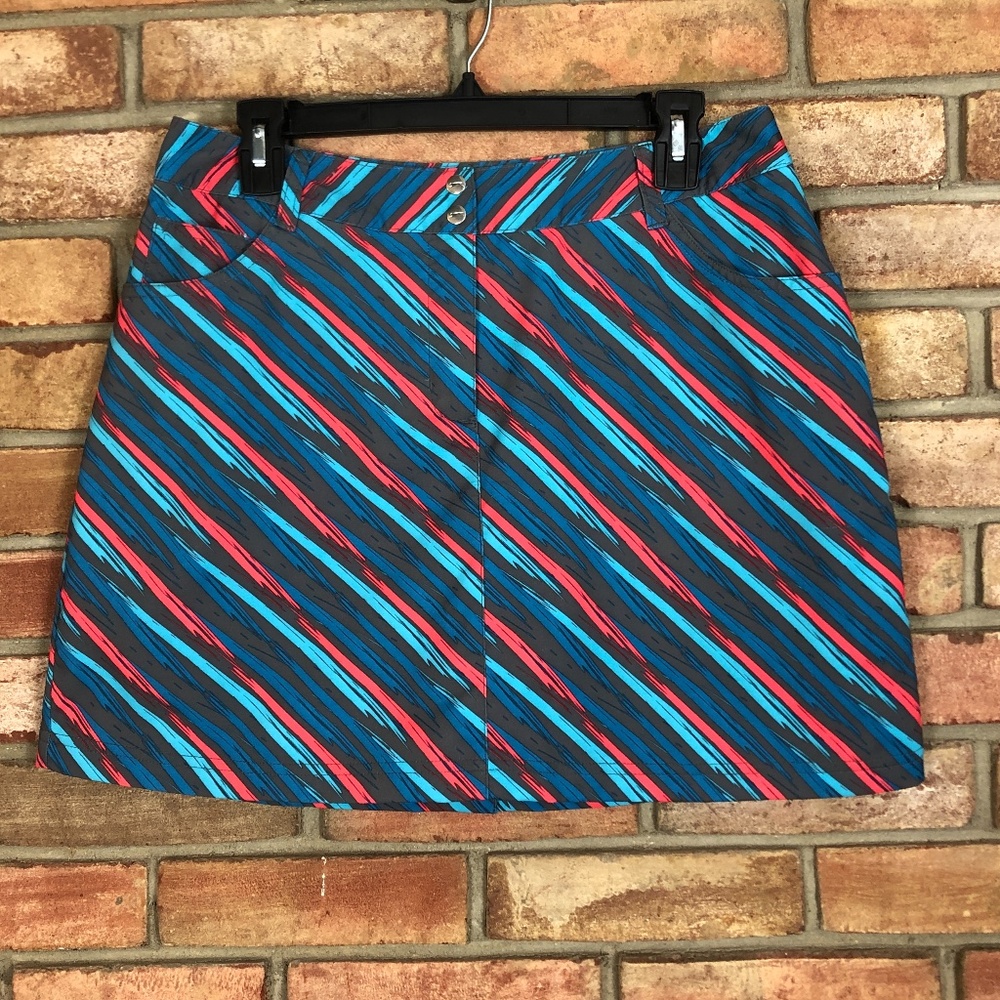 Slazenger Blue and Red Striped Skort
